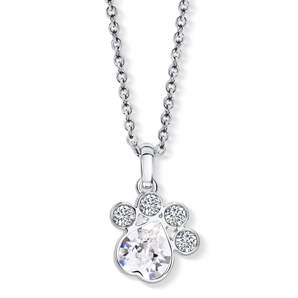Crystalp Necklace with 10mm Paw Pendant - Image 2