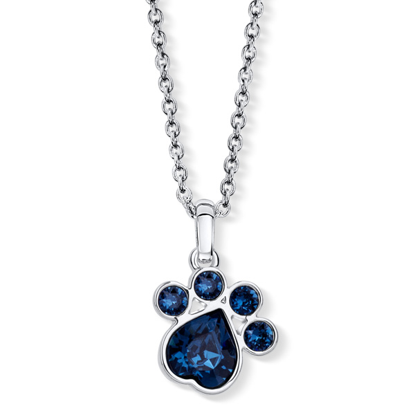 Crystalp Necklace with 10mm Paw Pendant