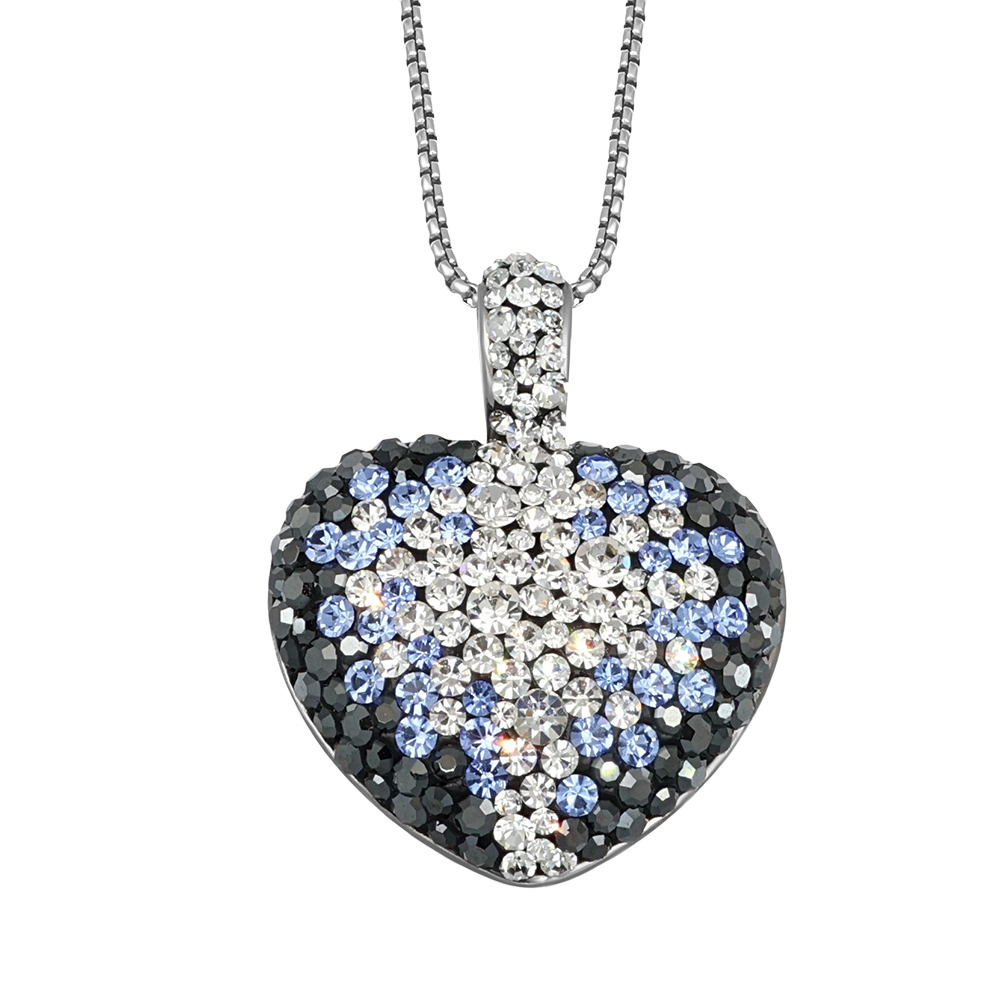 Crystalp Stainless Steel Necklace with 38mm Tender Heart Pendant - Image 3