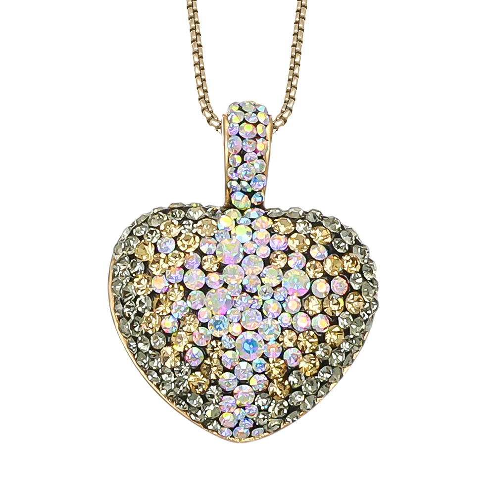 Crystalp Stainless Steel Necklace with 38mm Tender Heart Pendant - Image 2